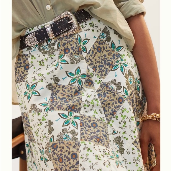 Floral Patchwork Maxi Skirt - Picture 2 of 3